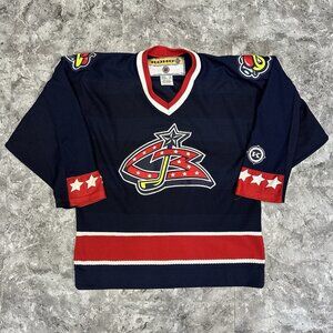 Vintage Columbus Blue Jackets Jersey Youth L/XL KOHO NHL Hockey Stinger L/ XL